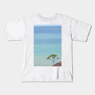 Small tree and big vast ocean scenery Kids T-Shirt